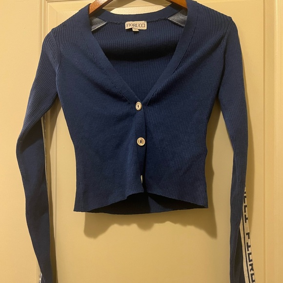 Fiorucci Blue Cardigan Sweater - Picture 1 of 5